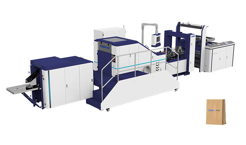 آلة تصنيع الأكياس الورقية ZD-F190 / 350/450 بقاع مربع